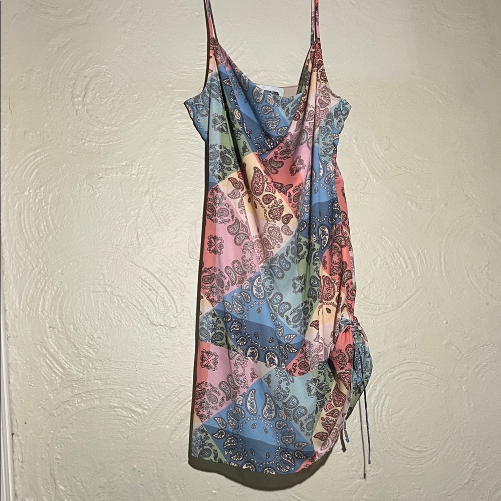 NWOT Colorful Asymmetrical Paisley Dress